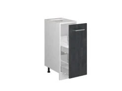 Vicco Apothekerschrank R-Line Medizinschrank für die Küche Schwarz Beton 30 cm ohne Arbeitsplatte