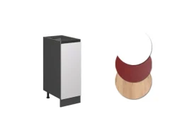 Vicco Apothekerschrank R-Line Weiß/Anthrazit 30 cm J-Shape ohne Arbeitsplatte