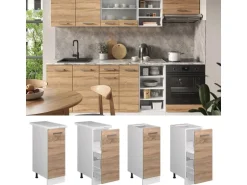 Vicco Apothekerschrank R-Line Medizinschrank für die Küche Sonoma/Weiß 30 cm ohne Arbeitsplatte