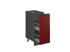 Vicco Apothekerschrank R-Line Rot/Anthrazit 30 cm J-Shape ohne Arbeitsplatte