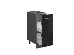 Vicco Apothekerschrank R-Line Schwarz Hochglanz/Anthrazit 30 cm AP Anthrazit