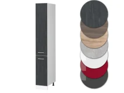 Vicco Apothekerschrank R-Line Medizinschrank für die Küche Schwarz Beton/Weiß 30 cm