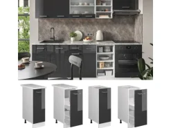 Vicco Apothekerschrank R-Line Anthrazit Hochglanz/Weiß 30 cm ohne Arbeitsplatte