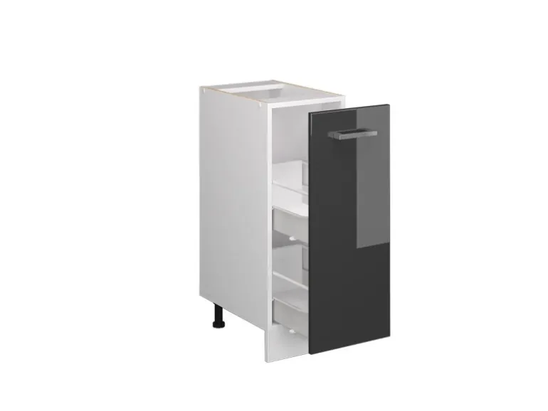 Vicco Apothekerschrank R-Line Anthrazit Hochglanz/Weiß 30 cm ohne Arbeitsplatte