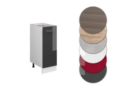 Vicco Apothekerschrank R-Line Anthrazit Hochglanz/Weiß 30 cm ohne Arbeitsplatte