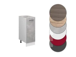 Vicco Apothekerschrank R-Line Medizinschrank für die Küche Beton/Weiß 30 cm AP Anthrazit