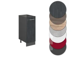 Vicco Apothekeschrank R-Line Medizinschrank für die Küche Schwarz Beton 30 cm ohne Arbeitsplatte