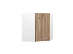 Vicco Eckhängeschrank R-Line Küchen-Eckschrank Artisan-Eiche/Weiß 57 cm