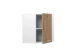 Vicco Eckhängeschrank R-Line Küchen-Eckschrank Artisan-Eiche/Weiß 57 cm
