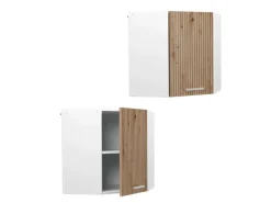 Vicco Eckhängeschrank R-Line Küchen-Eckschrank Artisan-Eiche/Weiß 57 cm