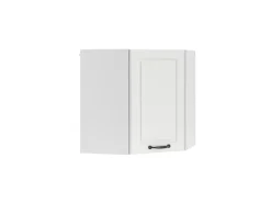 Vicco Eckhängeschrank R-Line Küchen-Eckschrank Weiß Landhaus/Weiß 57 cm