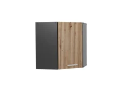 Vicco Eckhängeschrank R-Line Küchen-Eckschrank Artisan-Eiche/Anthrazit 57 cm