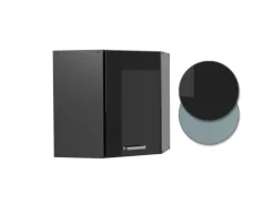 Vicco Eckhängeschrank R-Line Küchen-Eckschrank Schwarz Hochglanz/Anthrazit 57 cm