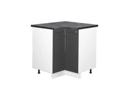 Vicco Eckunterschrank Fame-Line Anthrazit-Gold/Weiß 81 cm AP Anthrazit