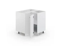 Vicco Eckunterschrank Fame-Line Weiß Hochglanz/Weiß 81 cm ohne Arbeitsplatte