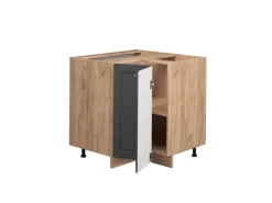 Vicco Eckunterschrank Fame-Line Anthrazit-Gold/Goldkraft Eiche 81 cm ohne Arbeitsplatte