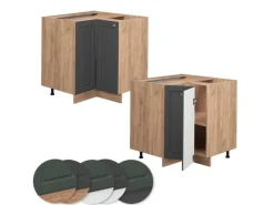 Vicco Eckunterschrank Fame-Line Anthrazit-Gold/Goldkraft Eiche 81 cm ohne Arbeitsplatte