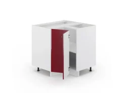 Vicco Eckunterschrank Fame-Line Bordeaux Hochglanz/Weiß 81 cm ohne Arbeitsplatte