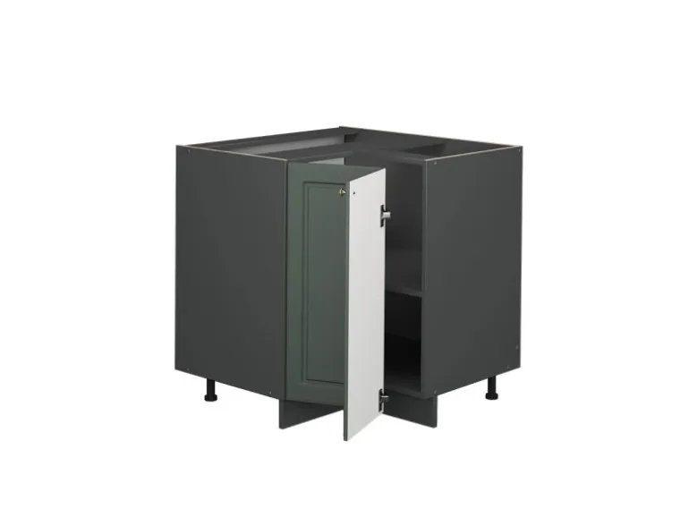 Vicco Eckunterschrank Fame-Line Grün-Gold Landhaus/Anthrazit 81 cm AP Anthrazit