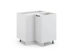 Vicco Eckunterschrank Fame-Line Weiß Landhaus/Weiß 81 cm ohne Arbeitsplatte