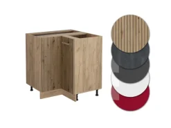 Vicco Eckunterschrank R-Line Artisan-Eiche/Goldkraft Eiche 76 cm ohne Arbeitsplatte