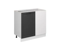 Vicco Eckunterschrank R-Line Anthrazit Landhaus/Weiß 86 cm ohne Arbeitsplatte