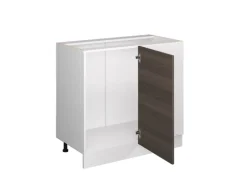 Vicco Eckunterschrank R-Line Küchen Eckschrank Grau/Weiß 86 cm ohne Arbeitsplatte