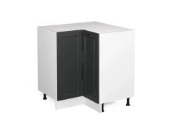Vicco Eckunterschrank R-Line Anthrazit Landhaus/Weiß 76 cm ohne Arbeitsplatte