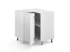 Vicco Eckunterschrank R-Line Weiß Landhaus/Weiß 76 cm ohne Arbeitsplatte