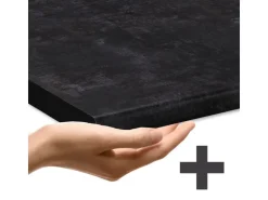 Vicco Fame-Line Eckküche Dunkelblau Hochglanz/Anthrazit 227 x 287 cm AP Anthrazit ohne E-Geräte