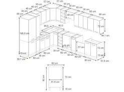 Vicco Fame-Line Eckküche Eiche Paneel/Anthrazit 347 x 257 cm AP Anthrazit ohne E-Geräte