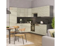 Vicco Fame-Line Eckküche Eiche Paneel/Anthrazit 227 x 58.1 cm ohne Arbeitsplatte ohne E-Geräte