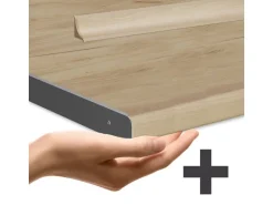 Vicco Fame-Line Küchenschränke Eiche Paneel/Weiß 200 cm AP Eiche ohne E-Geräte