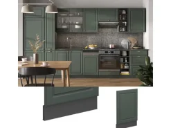 Vicco Frontblende Fame-Line Grün-Gold Landhaus/Anthrazit 45 cm ohne Arbeitsplatte