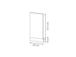 Vicco Frontblende Fame-Line Hellblau-grau 60 cm ohne Arbeitsplatte mit Goldkraft Eiche Korpus