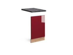 Vicco Frontblende Fame-Line Bordeaux Hochglanz/Goldkraft Eiche 45 cm AP Anthrazit
