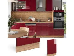 Vicco Frontblende Fame-Line Bordeaux Hochglanz/Goldkraft Eiche 45 cm AP Anthrazit