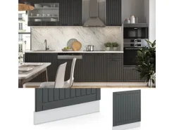 Vicco Frontblende Fame-Line Anthrazit Landhaus/Weiß 60 cm ohne Arbeitsplatte