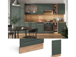 Vicco Frontblende Fame-Line Grün-Gold Landhaus/Goldkraft Eiche 45 cm AP Marmor