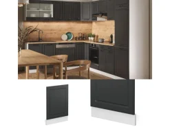 Vicco Frontblende R-Line Anthrazit Landhaus/Weiß 45 cm ohne Arbeitsplatte