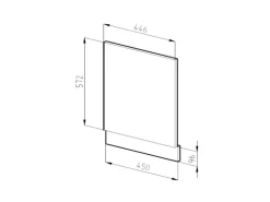 Vicco Frontblende R-Line Goldkraft Eiche/Anthrazit 45 cm ohne Arbeitsplatte