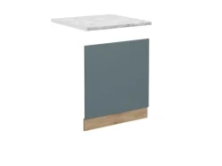 Vicco Frontblende R-Line Geschirrspüler Fronttür Blau-Grau/Goldkraft Eiche AP Marmor