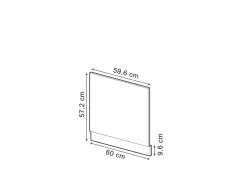Vicco Frontblende R-Line Geschirrspüler Fronttür Blau-Grau/Goldkraft Eiche AP Marmor
