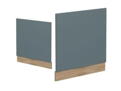 Vicco Frontblende R-Line Geschirrspüler Fronttür Blau-Grau/Goldkraft Eiche AP Marmor