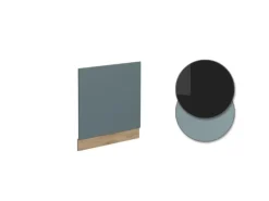 Vicco Frontblende R-Line Geschirrspüler Fronttür Blau-Grau/Goldkraft Eiche AP Marmor