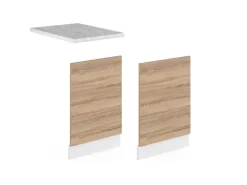 Vicco Frontblende R-Line Geschirrspüler Fronttür Sonoma/Weiß 45 cm ohne Arbeitsplatte