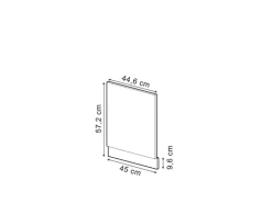 Vicco Frontblende R-Line Geschirrspüler Fronttür Schwarz Beton/Weiß 45 cm AP Marmor