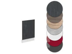 Vicco Frontblende R-Line Geschirrspüler Fronttür Schwarz Beton/Weiß 45 cm AP Marmor