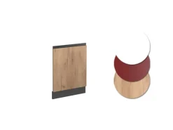 Vicco Frontblende R-Line Goldkraft Eiche/Anthrazit 45 cm J-Shape ohne Arbeitsplatte