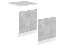 Vicco Frontblende R-Line Geschirrspüler Fronttür Beton/Weiß 60 cm ohne Arbeitsplatte